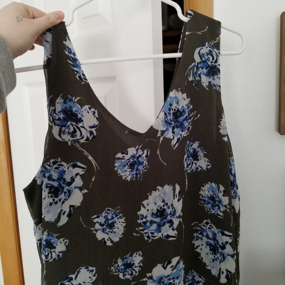 Apt. 9 Blue Floral Blouse